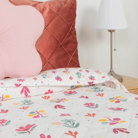 Copriletto bouti Clara rosa