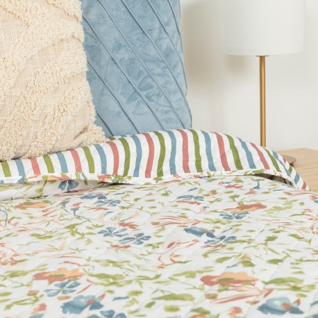 Copriletto bouti Ñoke malva rosa