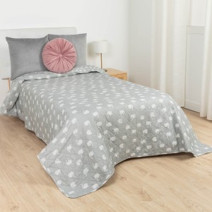 Copriletto bouti Swan grigio