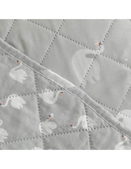 Copriletto bouti Swan grigio