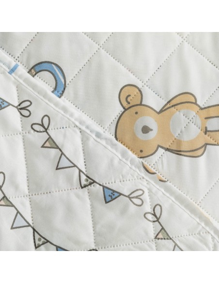 Copriletto bouti Nico celeste