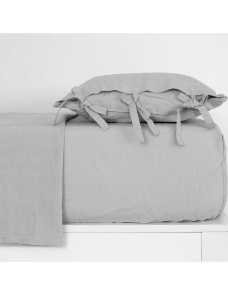 Set di lenzuola in lino e cotone tinta unita Set di lenzuola in lino e cotone tinta unita