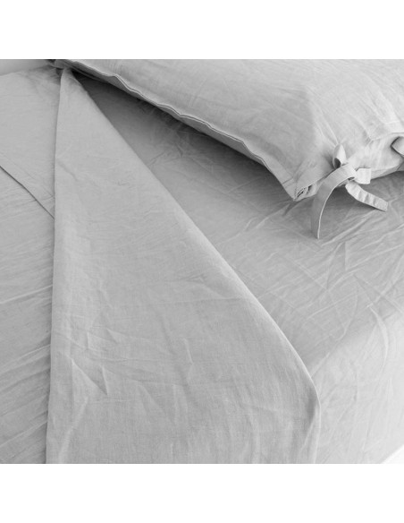 Set di lenzuola in lino e cotone tinta unita Set di lenzuola in lino e cotone tinta unita