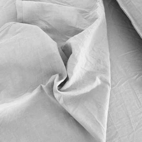 Set di lenzuola in lino e cotone tinta unita