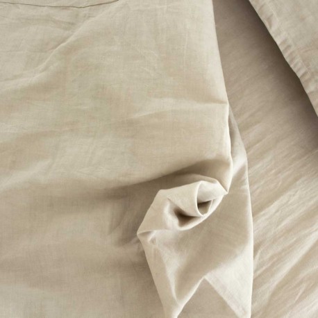 Set di lenzuola in lino e cotone tinta unita