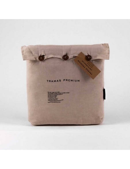 Set di lenzuola in lino e cotone tinta unita Set di lenzuola in lino e cotone tinta unita