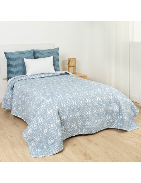 Copriletto bouti Tiber indaco