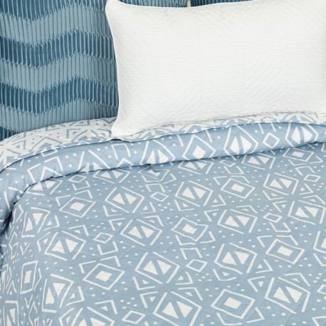 Copriletto bouti Tiber indaco