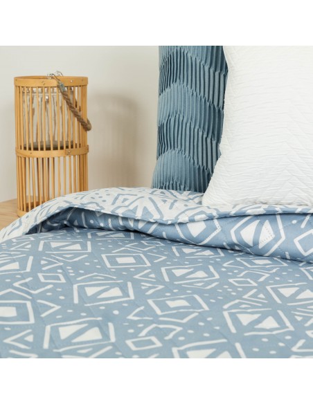 Copriletto bouti Tiber indaco