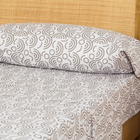 Set di lenzuola cotone Rubeus grigio