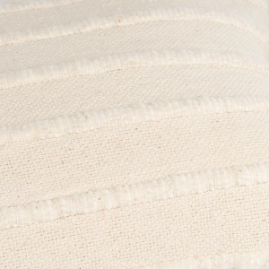 Cuscino quadrato cotone Neretia bianco antico 45x45 - federa + imbottitura 2