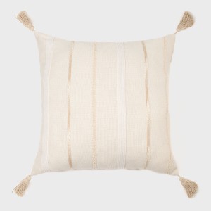 Cuscino quadrato cotone Raya Orta 50x50 - federa + imbottitura