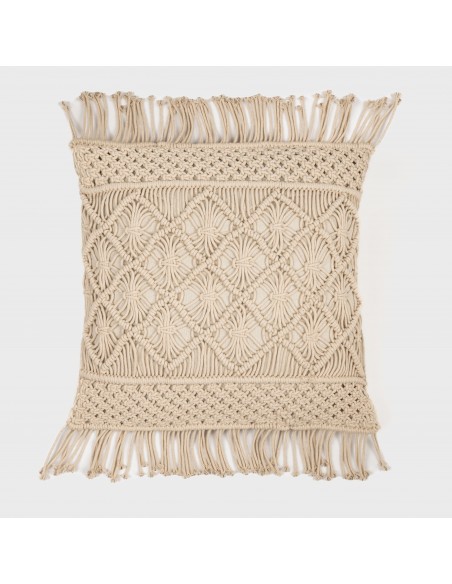 Cuscino quadrato cotone macramé Valiartis 45x45 - federa + imbottitura