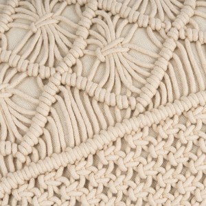 Cuscino quadrato cotone macramé Valiartis 45x45 - federa + imbottitura 2