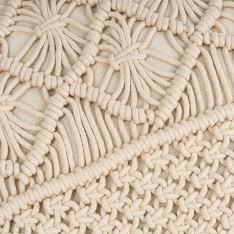 Cuscino quadrato cotone macramé Valiartis 45x45 - federa + imbottitura