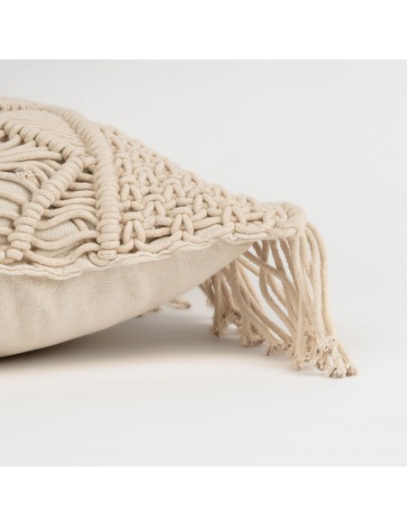 Cuscino quadrato cotone macramé Valiartis 45x45 - federa + imbottitura