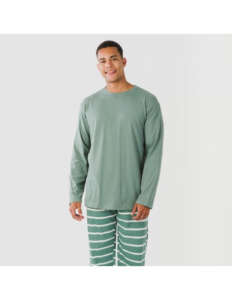 Pigiama lungo uomo cotone Raya Sailor verde veronese Pigiama lungo uomo cotone Raya Sailor verde veronese