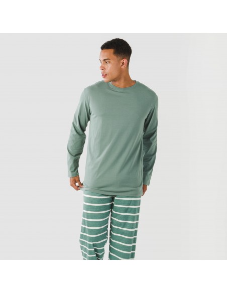Pigiama lungo uomo cotone Raya Sailor verde veronese Pigiama lungo uomo cotone Raya Sailor verde veronese