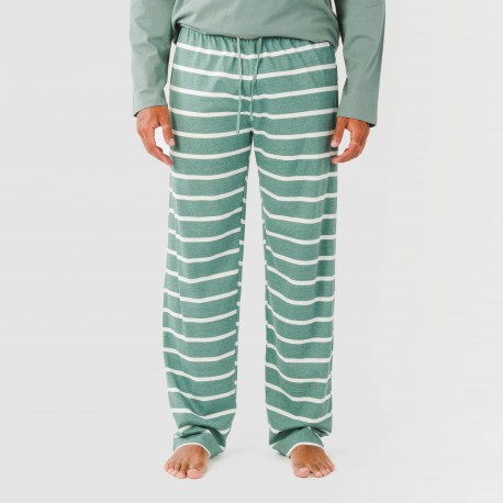 Pigiama lungo uomo cotone Raya Sailor verde veronese