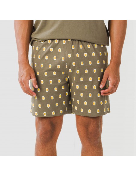 Pigiama corto cotone uomo Taleb verde Pigiama corto cotone uomo Taleb verde