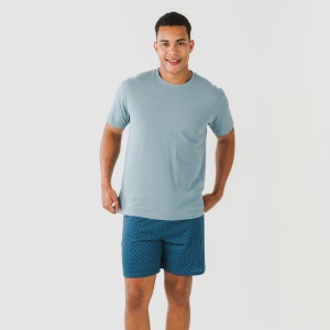 Pigiama corto cotone uomo Hamza blu 2