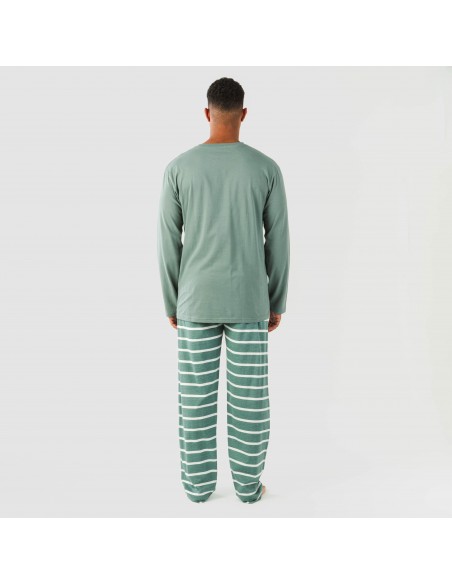 Pigiama lungo uomo cotone Raya Sailor verde veronese Pigiama lungo uomo cotone Raya Sailor verde veronese