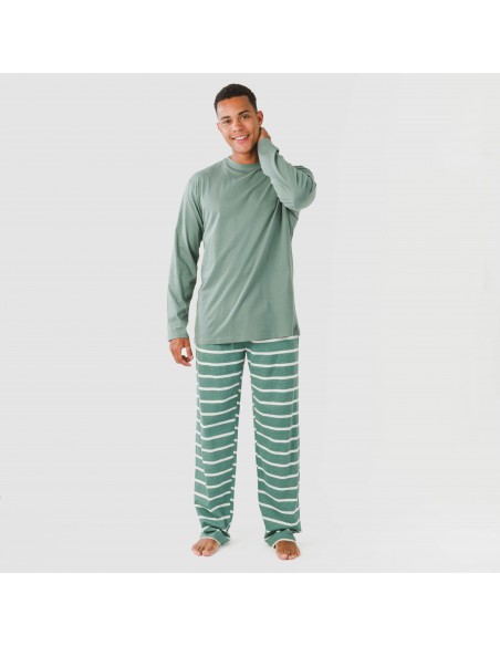 Pigiama lungo uomo cotone Raya Sailor verde veronese Pigiama lungo uomo cotone Raya Sailor verde veronese