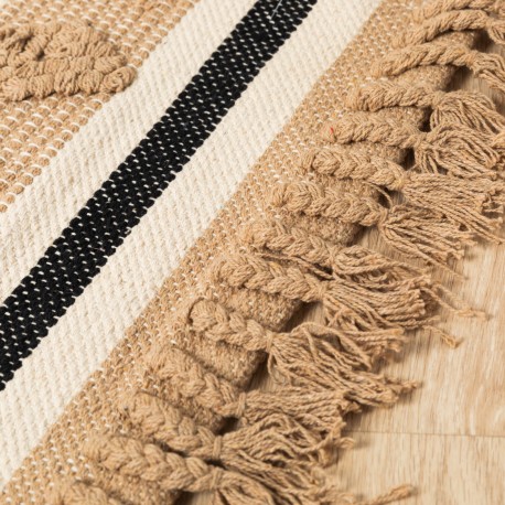 Tappeto cotone Parparela beige - nero