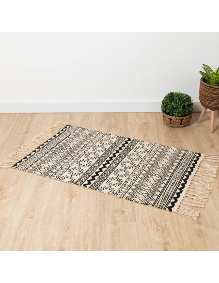 Tappeto cotone Galatea bianco - nero