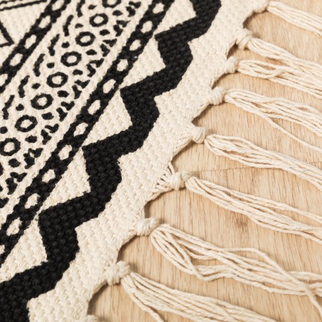 Tappeto cotone Galatea bianco - nero