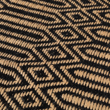 Tappeto cotone juta Rafia beige - nero