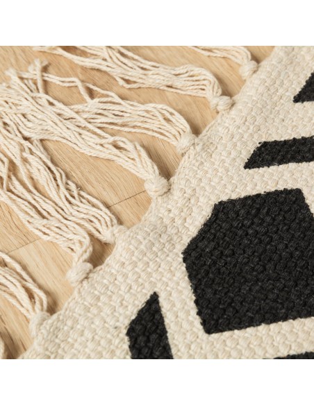 Tappeto cotone Rosetto beige - nero Tappeto cotone Rosetto beige - nero