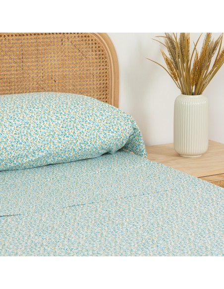 Set di lenzuola percalle Uriva verde tiffany Set di lenzuola percalle Uriva verde tiffany