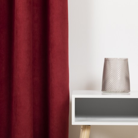 Tenda in pelle scamosciata tinta unita