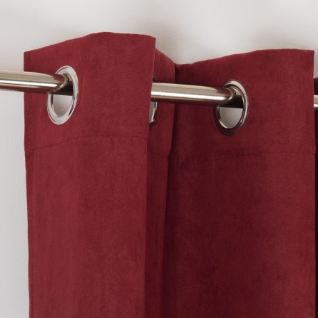 Tenda in pelle scamosciata tinta unita