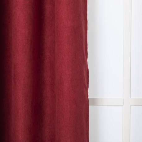 Tenda in pelle scamosciata tinta unita