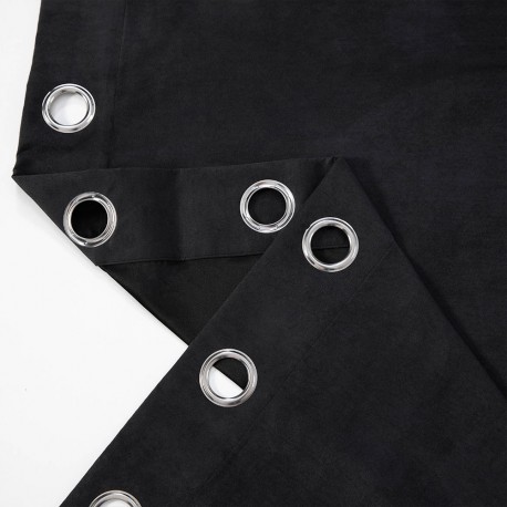 Tenda in pelle scamosciata tinta unita