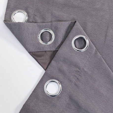 Tenda in pelle scamosciata tinta unita