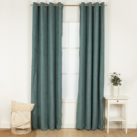 Tenda in pelle scamosciata tinta unita