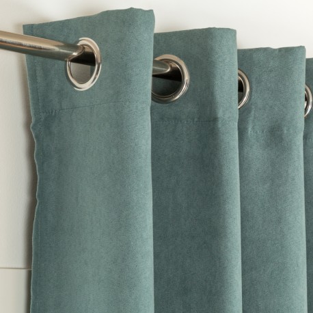 Tenda in pelle scamosciata tinta unita