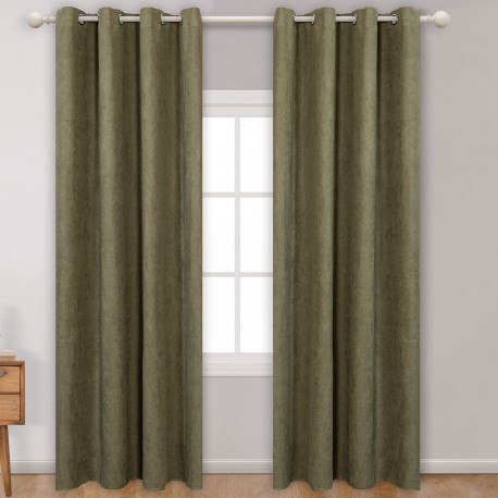 Tenda in pelle scamosciata tinta unita