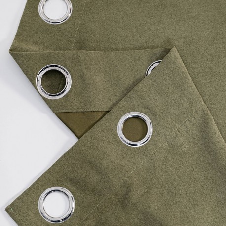 Tenda in pelle scamosciata tinta unita