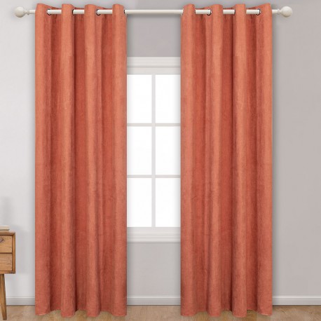 Tenda in pelle scamosciata tinta unita