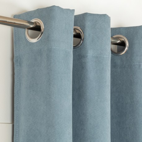 Tenda in pelle scamosciata tinta unita