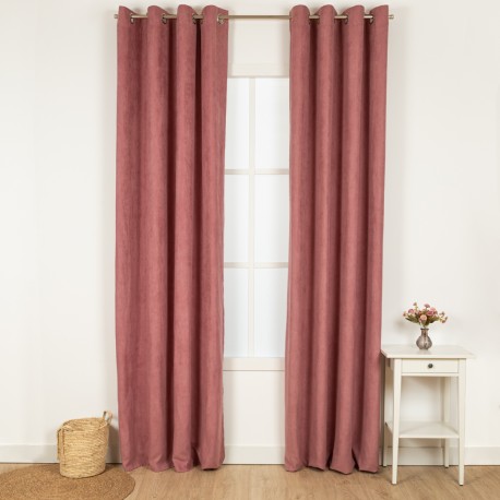 Tenda in pelle scamosciata tinta unita