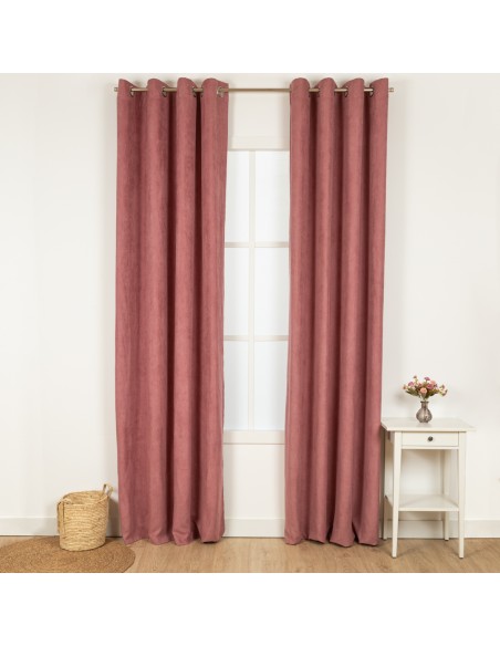 Tenda in pelle scamosciata tinta unita