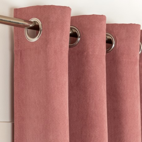 Tenda in pelle scamosciata tinta unita