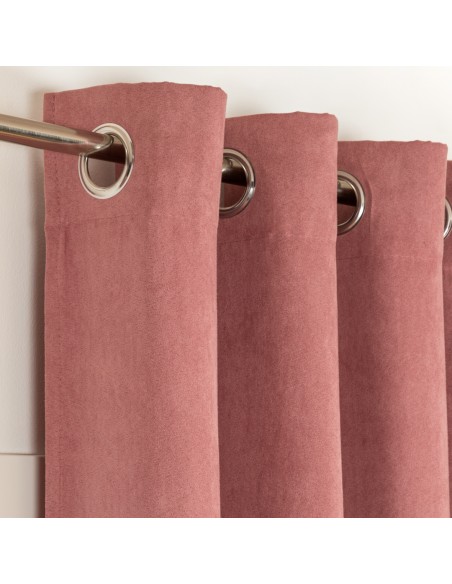 Tenda in pelle scamosciata tinta unita