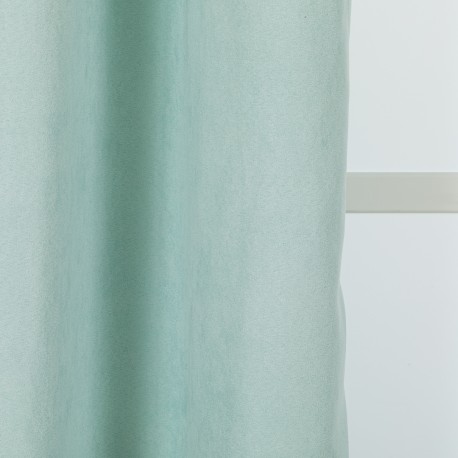 Tenda in pelle scamosciata tinta unita