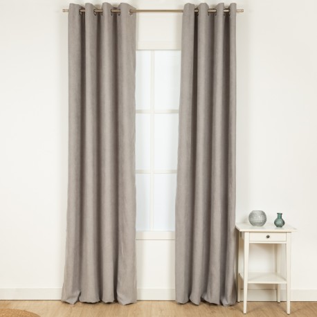 Tenda in pelle scamosciata tinta unita